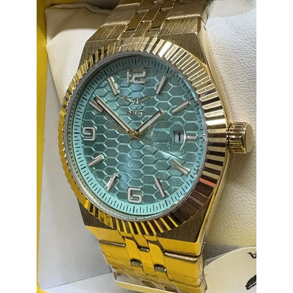 Invicta Specialty I Men’s Watch 40mm Gold With Blue Scale Dial 69868 New In Box
